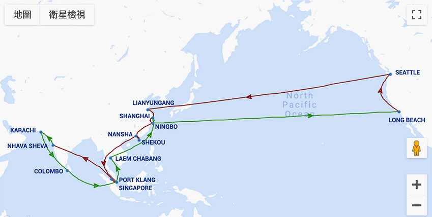 達(dá)飛ACSA1航線圖